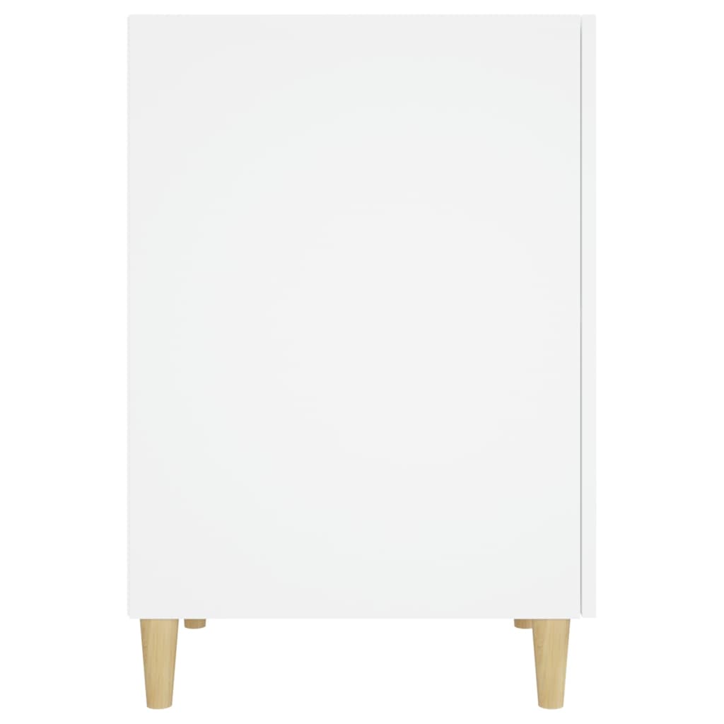 Scrivania Bianca 140X50X75 Cm In Legno Multistrato