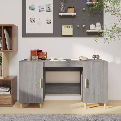 Scrivania Bianca 140X50X75 Cm In Legno Multistrato