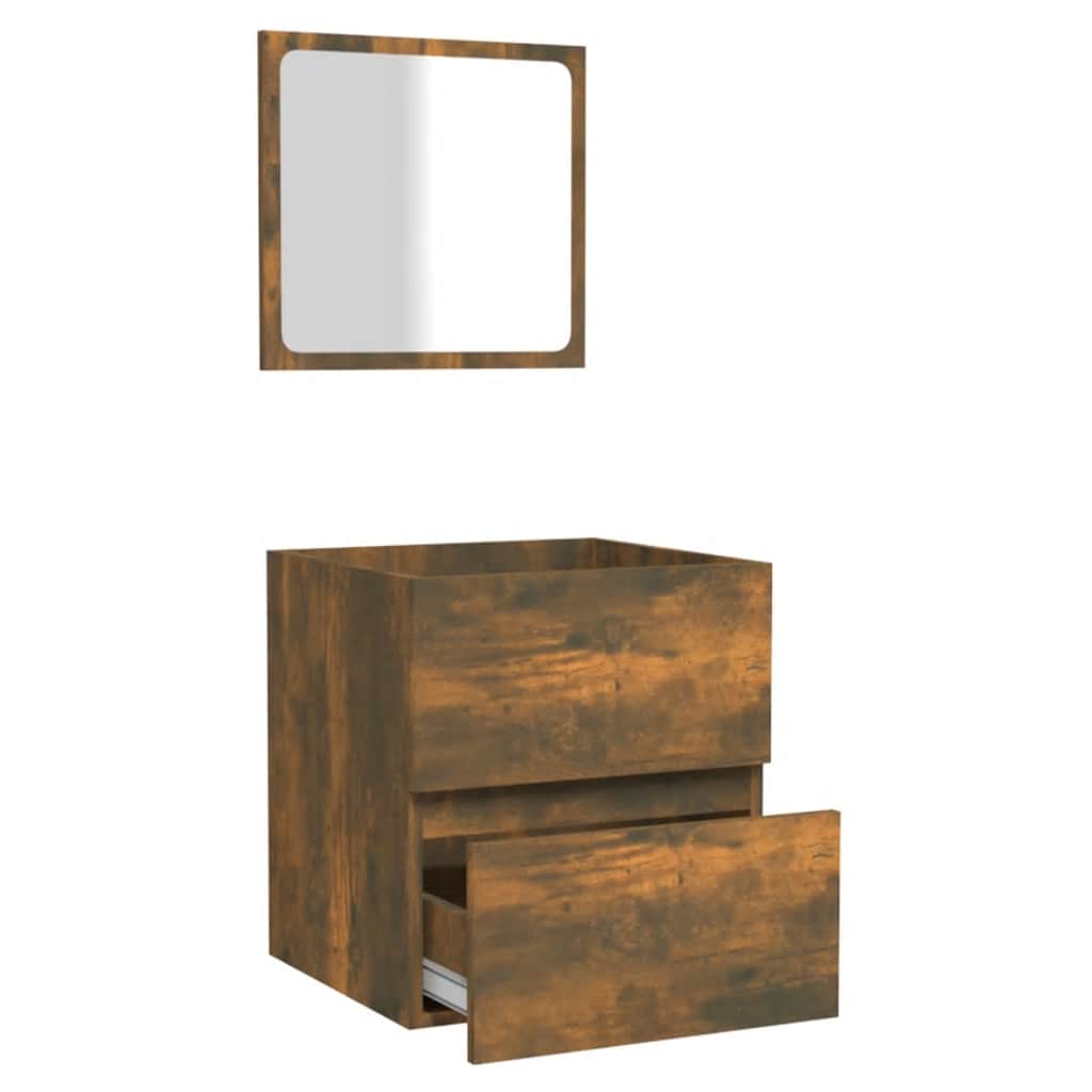 Mobile Da Bagno Con Specchio In Legno Multistrato