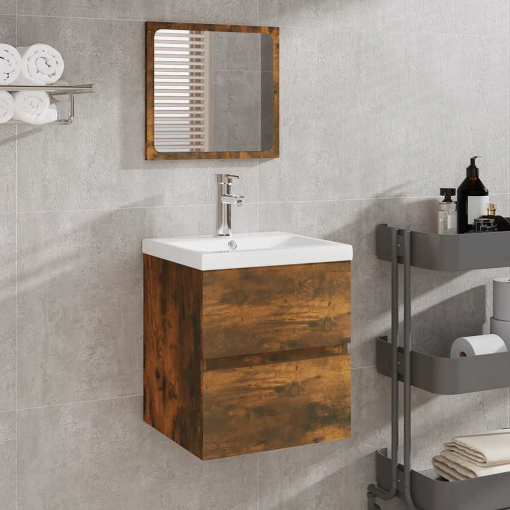 Mobile Da Bagno Con Specchio In Legno Multistrato