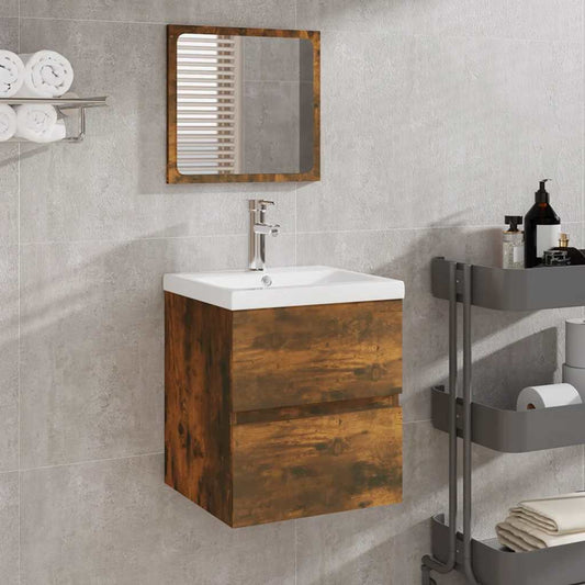 Mobile Da Bagno Con Specchio In Legno Multistrato