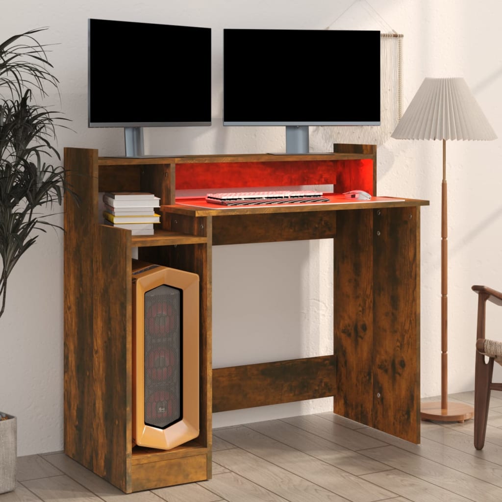 Scrivania Con Luci Led 97X45X90 Cm In Multistrato