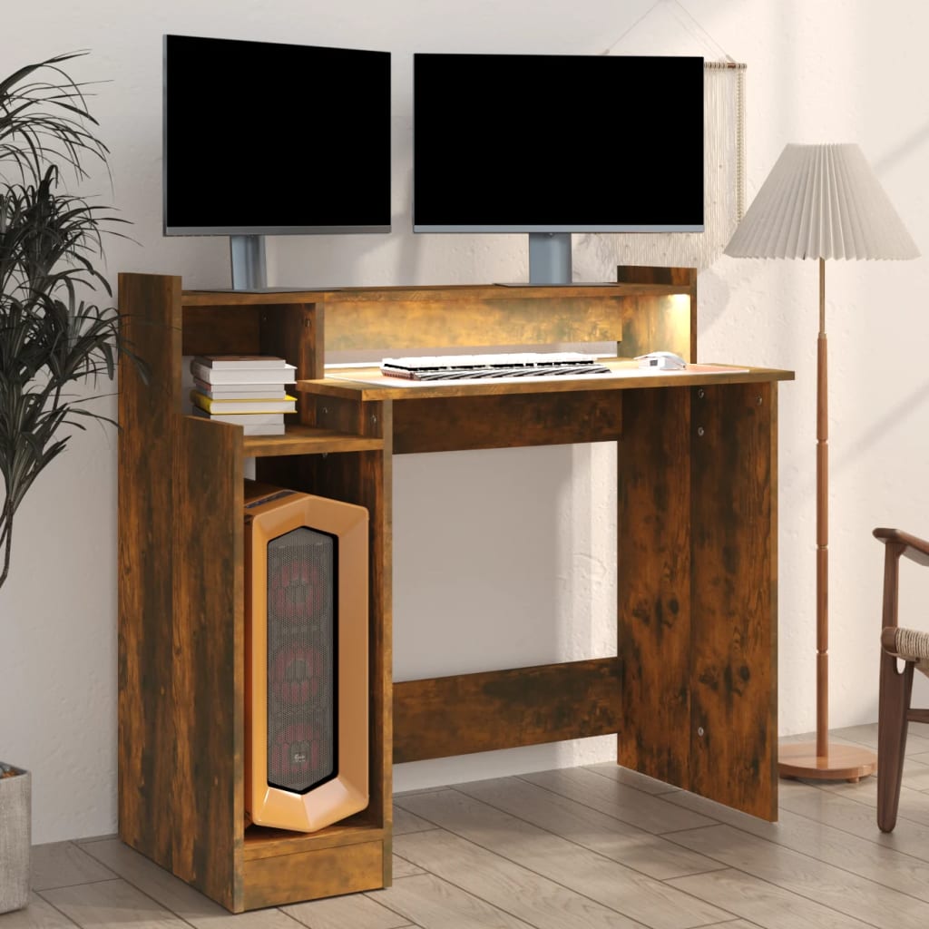Scrivania Con Luci Led 97X45X90 Cm In Multistrato