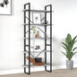 Libreria A 5 Ripiani Bianca 40X30X175 Cm In Legno Multistrato