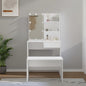 Set Tavolo Da Toeletta Bianco Con Led In Legno Multistrato