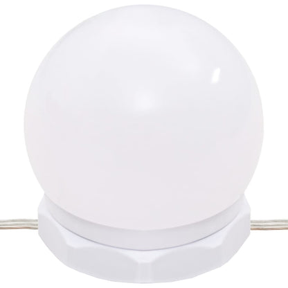 Set Tavolo Da Toeletta Bianco Lucido Con Led Legno Multistrato Talpa