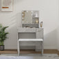 Set Tavolo Da Toeletta Grigio Cemento Con Led Legno Multistrato Talpa