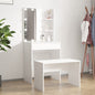 Set Tavolo Da Toeletta Bianco Con Led In Legno Multistrato Talpa