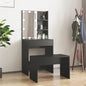 Set Tavolo Da Toeletta Con Led Nero In Legno Multistrato Talpa