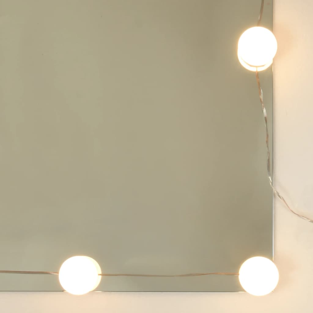 Set Tavolo Da Toeletta Grigio Cemento Con Led Legno Multistrato Talpa