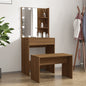 Set Tavolo Da Toeletta Con Led Rovere Marrone Legno Multistrato Talpa