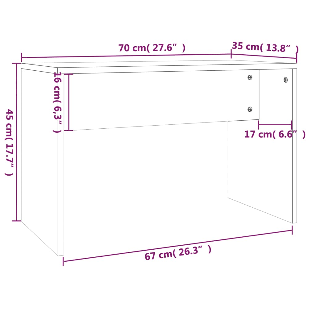 Set Tavolo Da Toeletta 74,5X40X141 Cm