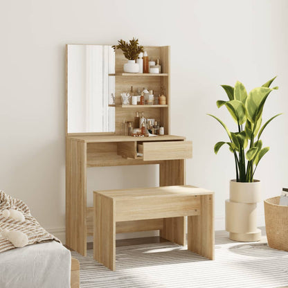 Set Tavolo Da Toeletta 74,5X40X141 Cm