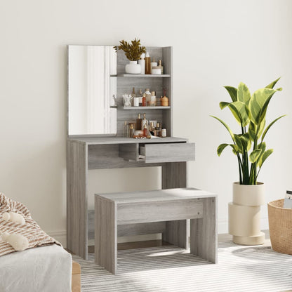 Set Tavolo Da Toeletta In Legno Multistrato