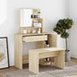 Set Tavolo Da Toeletta In Legno Multistrato