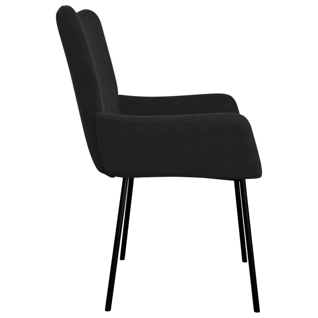Sedie Da Pranzo 2 Pz Nere In Velluto