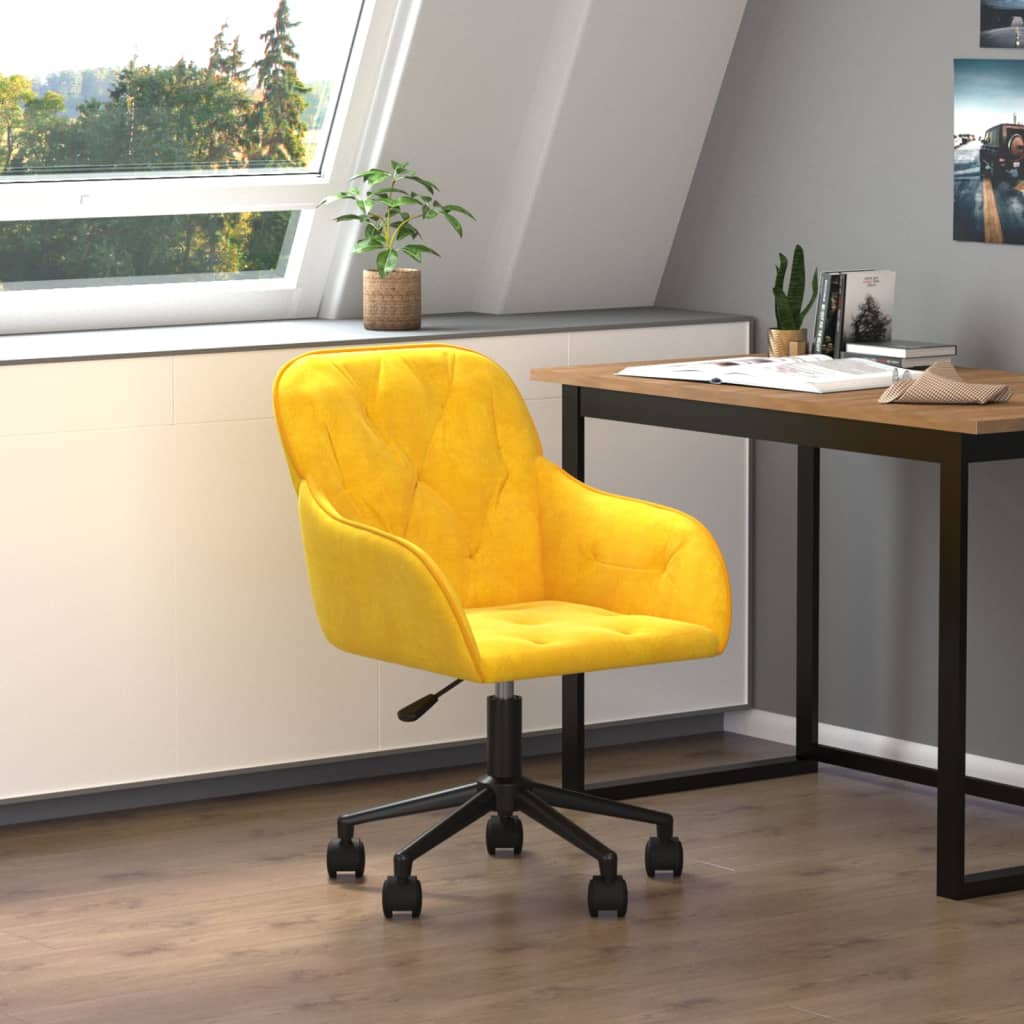 Sedia Da Ufficio Girevole In Velluto