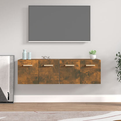 Mobili Parete 2 Pz 60X36,5X35 Cm Legno Multistrato Rovere Fumo
