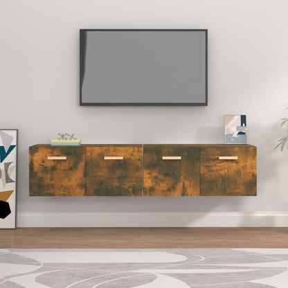 Mobili Parete 2 Pz 60X36,5X35 Cm Legno Multistrato Rovere Fumo