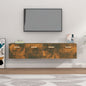 Mobili Parete 2 Pz 60X36,5X35 Cm Legno Multistrato Rovere Fumo