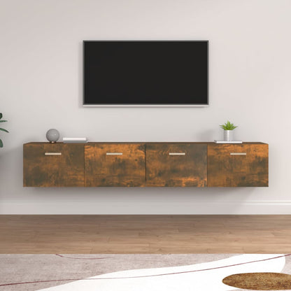 Mobili Parete 2 Pz 60X36,5X35 Cm Legno Multistrato Rovere Fumo