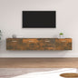 Mobili Parete 2 Pz 60X36,5X35 Cm Legno Multistrato Rovere Fumo