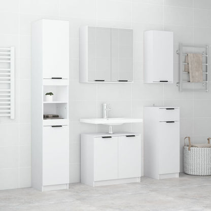 Set Mobili Da Bagno 5 Pz In Legno Multistrato