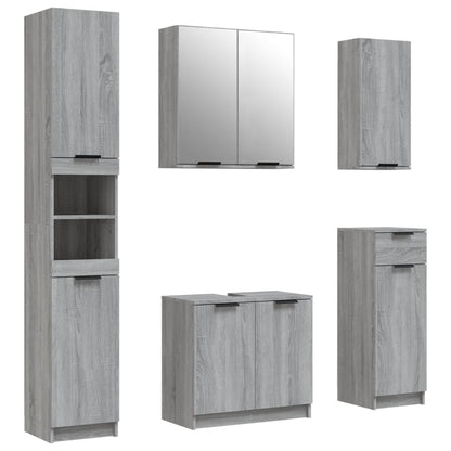 Set Mobili Da Bagno 5 Pz In Legno Multistrato