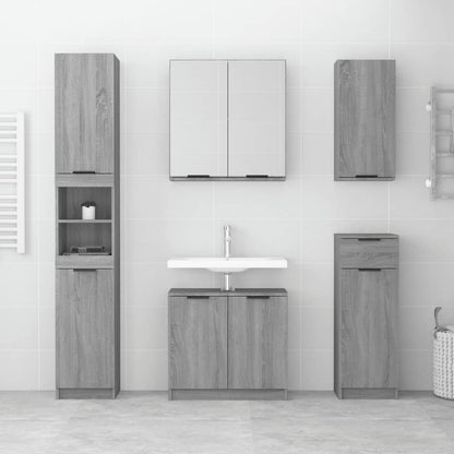 Set Mobili Da Bagno 5 Pz In Legno Multistrato