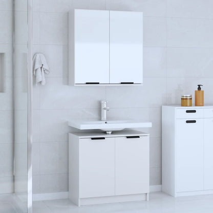 Set Mobili Da Bagno 2 Pz In Legno Multistrato