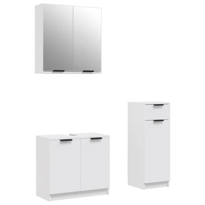 Set Di Mobili Da Bagno 3 Pz In Legno Multistrato