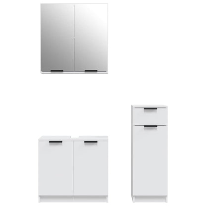 Set Di Mobili Da Bagno 3 Pz In Legno Multistrato