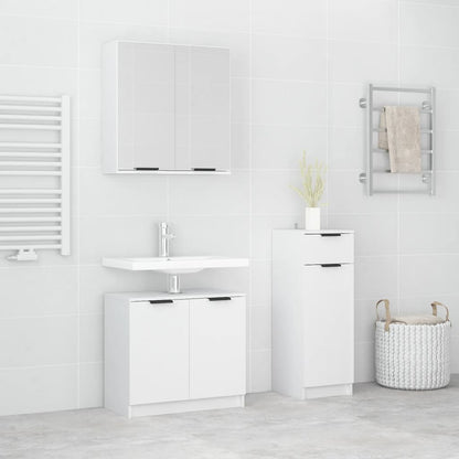Set Di Mobili Da Bagno 3 Pz In Legno Multistrato
