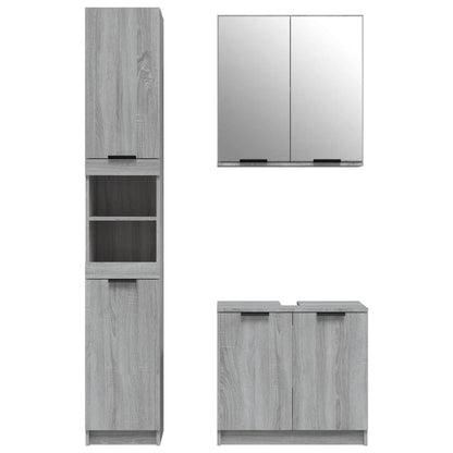Set Mobili Da Bagno 3 Pz In Legno Multistrato