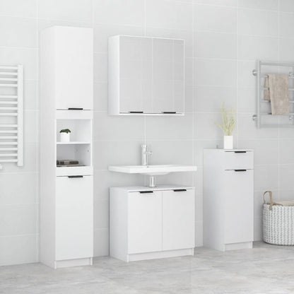 Set Mobili Da Bagno 4 Pz In Legno Multistrato