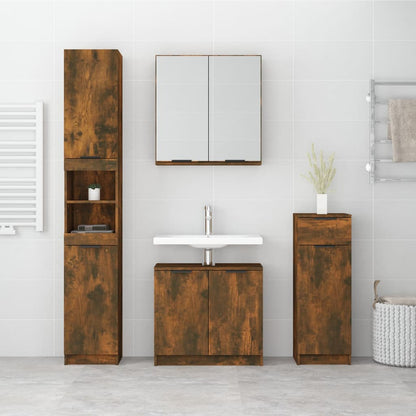 Set Mobili Da Bagno 4 Pz In Legno Multistrato