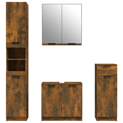 Set Mobili Da Bagno 4 Pz In Legno Multistrato
