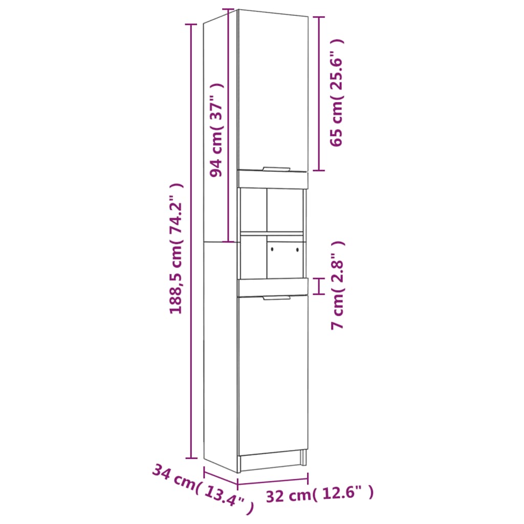 Set Mobili Da Bagno 4 Pz In Legno Multistrato
