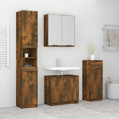 Set Mobili Da Bagno 4 Pz In Legno Multistrato