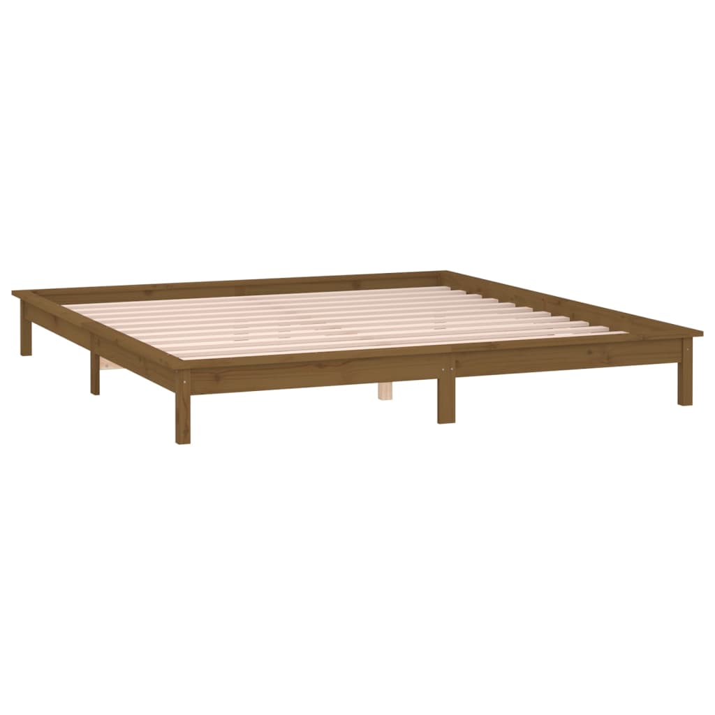 Giroletto Con Led Senza Materasso Ambra 120X200 Legno Massello