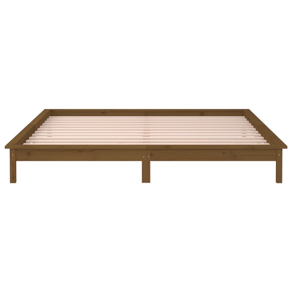 Giroletto Con Led Senza Materasso Ambra 120X200 Legno Massello