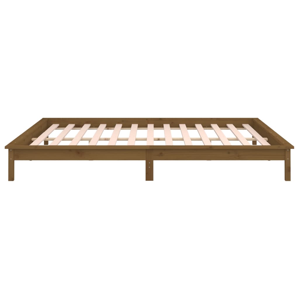Giroletto Con Led Senza Materasso Ambra 120X200 Legno Massello
