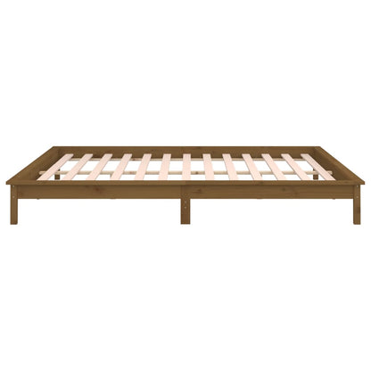 Giroletto Con Led Senza Materasso Ambra 120X200 Legno Massello