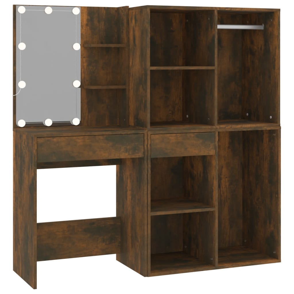 Toeletta Con Led E Armadietti In Legno Multistrato