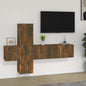 Set Mobile Tv 5 Pz Montato A Parete In Truciolato