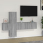 Set Mobile Tv 5 Pz Montato A Parete In Truciolato