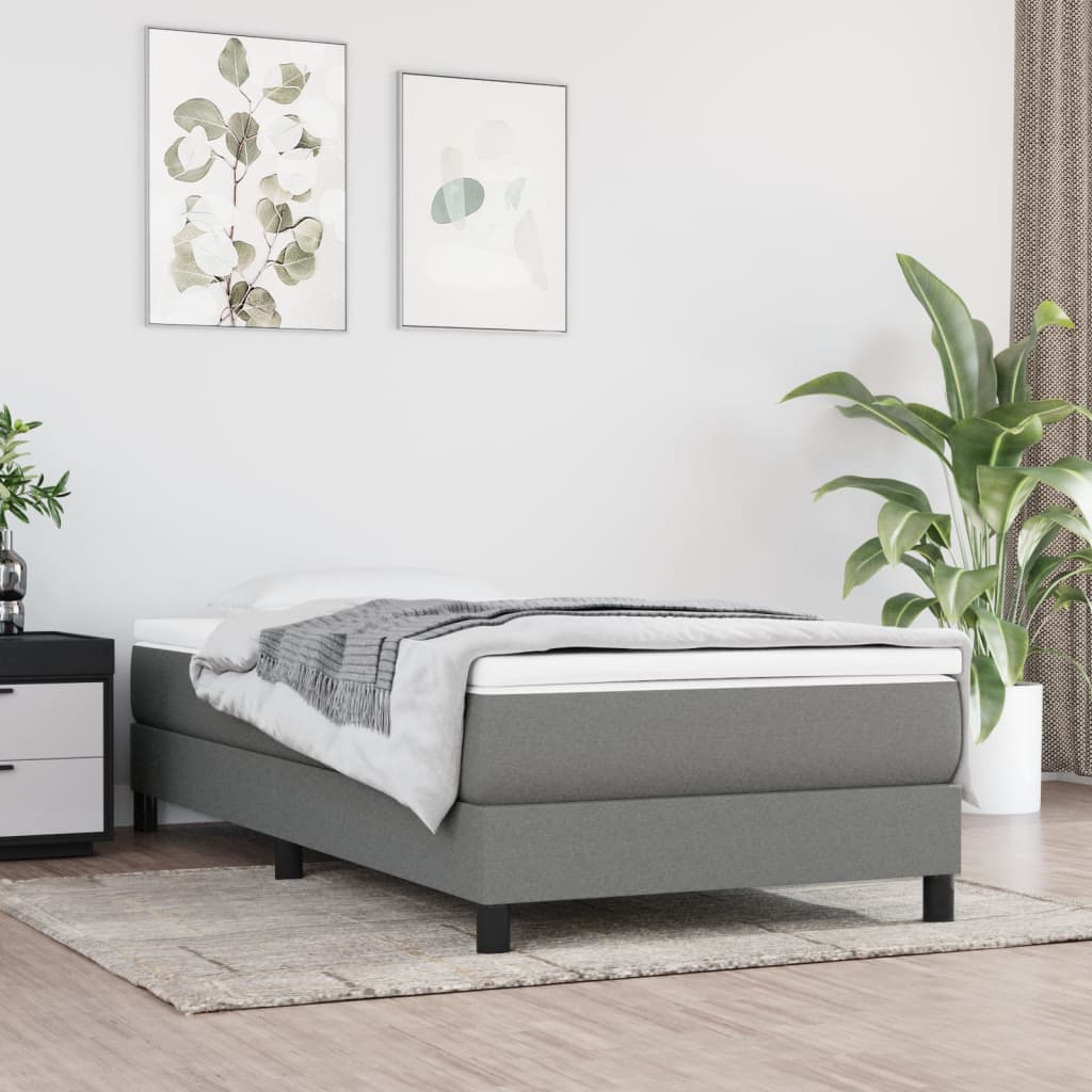 Materasso A Molle Insacchettate Rigidità Media 100X200X20 Cm Grigio Scuro