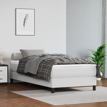 Materasso A Molle Insacchettate Rigidità Media 120X200X20 Cm In Similpelle Bianco