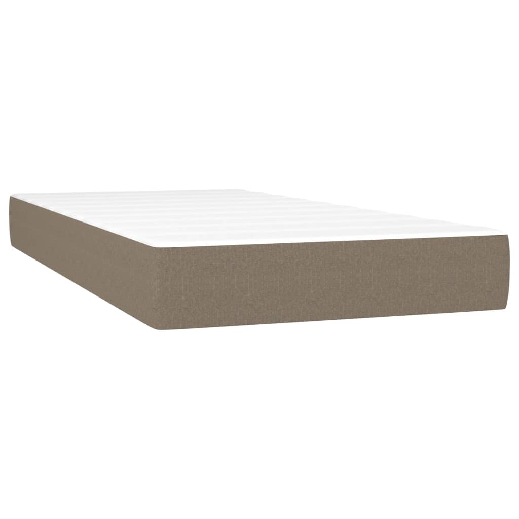 Materasso A Molle Insacchettate Rigidità Media Grigio 90X190X20 Cm In Tessuto Tortora