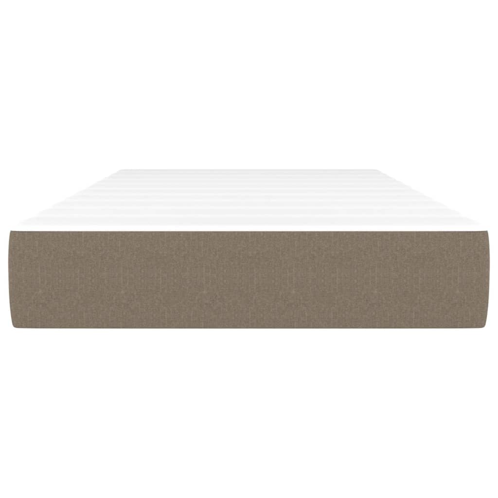 Materasso A Molle Insacchettate Rigidità Media Grigio 90X190X20 Cm In Tessuto Tortora